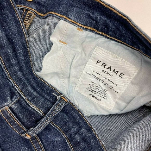 Frame Le Skinny De Jeanne Queensway Jeans Pockets Stretch Cotton Blue Women 29 - Picture 7 of 9